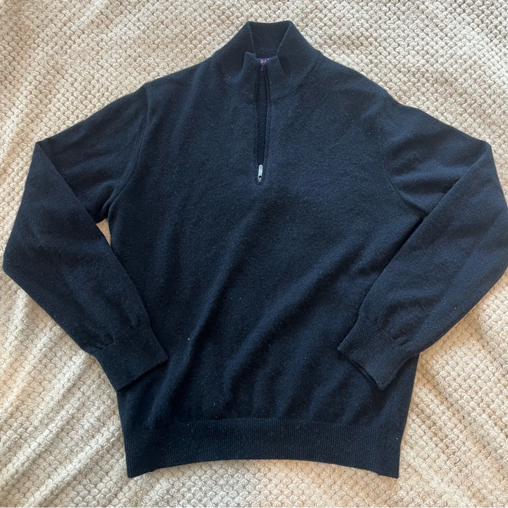 Dalmine Men's Navy Half-Zip Sweater